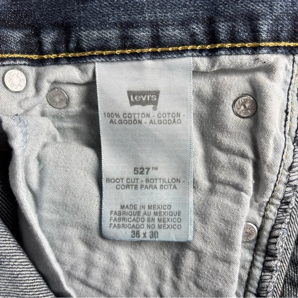 Levi Strauss & Co 527 Men’s Boot Cut W 36 L 30 Dark Wash Red Tab Blue Jeans